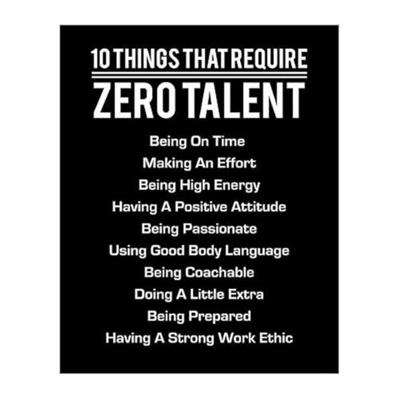 10 Things That Require Zero Talent- Motivational Wall Art Print, Inspirational - Picture 9 of 9